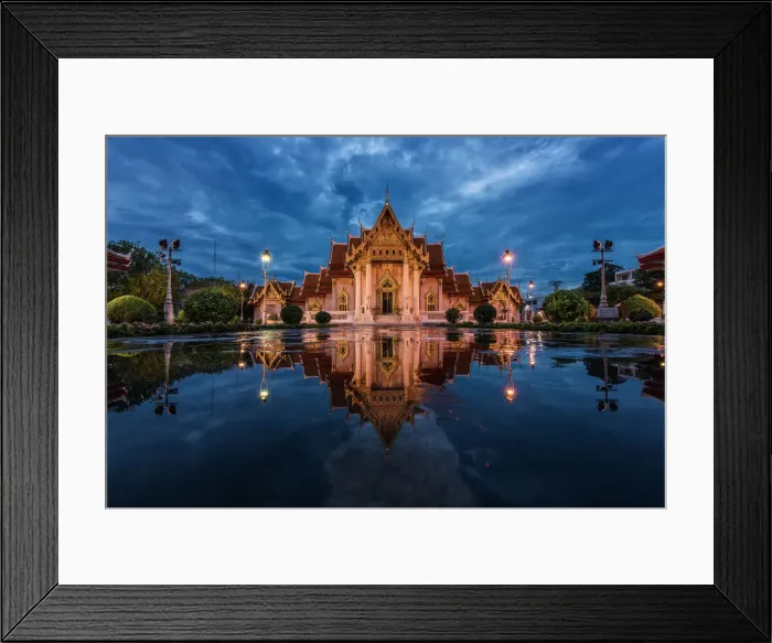 Framed Print : Reflection of Wat Benjamabopit Framed Print : Reflection of Wat Benjamabopit
