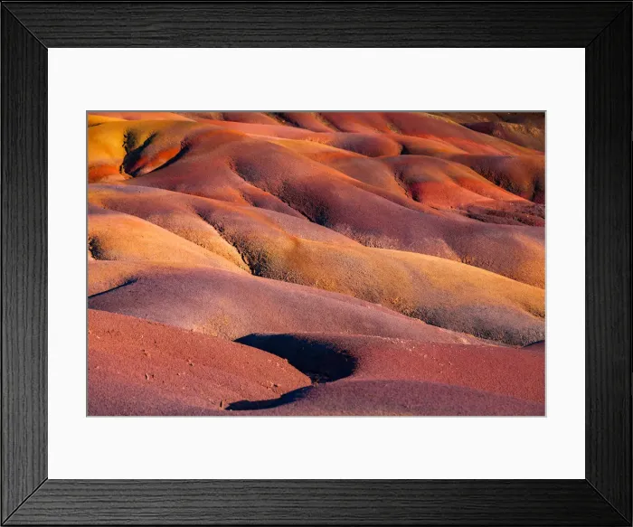 Framed Print : Seven Coloured Earth on Chamarel, Mauritius island, Africa Framed Print : Seven Coloured Earth on Chamarel, Mauritius island, Africa