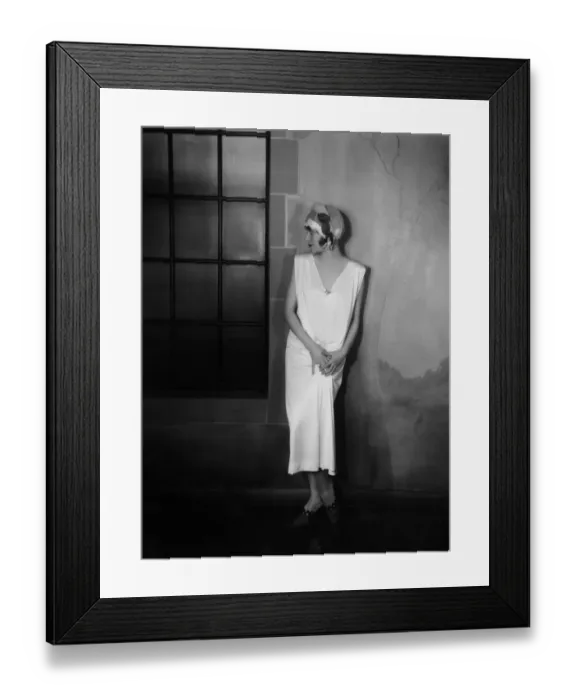 Framed Print : Fashion. 8th February 1928: A woman wearing 1920s fashions Framed Print : Fashion. 8th February 1928: A woman wearing 1920s fashions