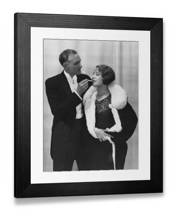Framed Print : Couple Smoking Framed Print : Couple Smoking