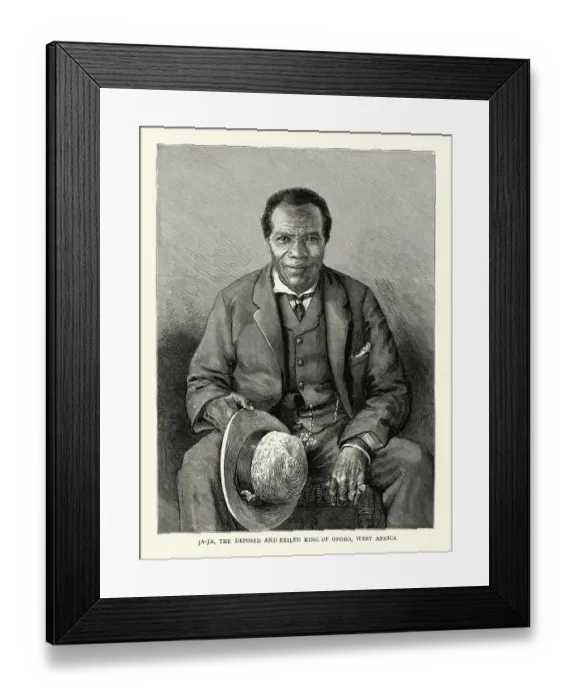 Framed Print : Vintage illustration of King Jaja of Opobo, 19th Century Framed Print : Vintage illustration of King Jaja of Opobo, 19th Century