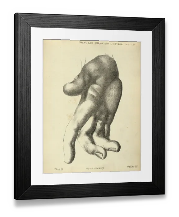 Framed Print : Sketching human hand, palm, open fingers, Victorian art figure drawing copies 19th Century Framed Print : Sketching human hand, palm, open fingers, Victorian art figure drawing copies 19th Century