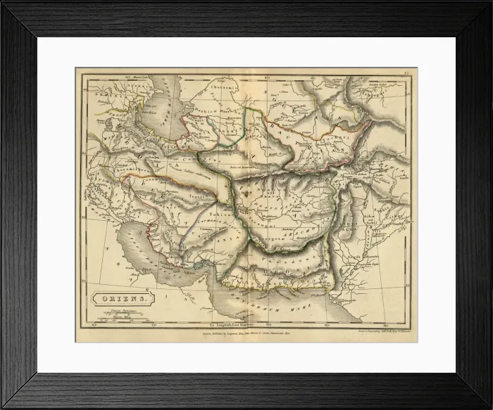 Framed Print : Antique map of Ancient Oriens, the Orient, Persia, Atlas of Ancient Geography
