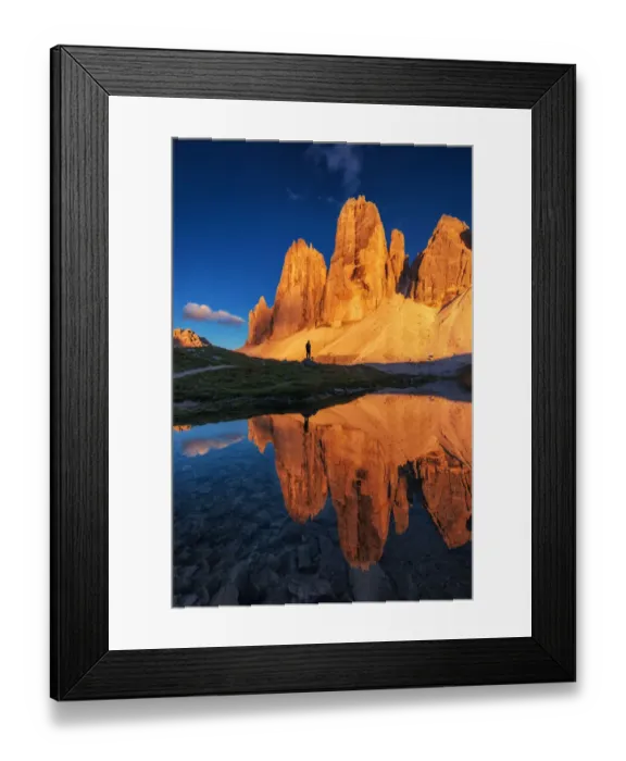 Framed Print : Dolomite. Tre Cime mountain in Dolomite with afternoon sunlight Framed Print : Dolomite. Tre Cime mountain in Dolomite with afternoon sunlight