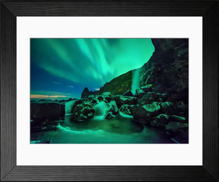 Framed Print : Northern Lights at -xararfoss Framed Print : Northern Lights at -xararfoss