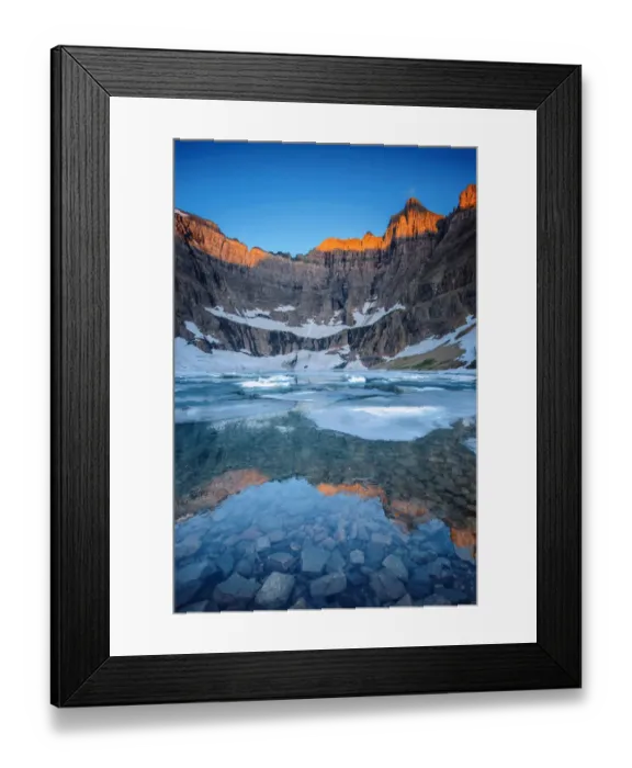 Framed Print : Sunrise at Iceberg lake Framed Print : Sunrise at Iceberg lake