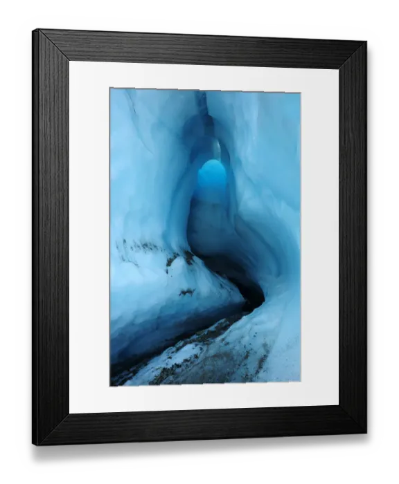 Framed Print : Ice Cave. Ice cave entrance from a glacier in Alaska Framed Print : Ice Cave. Ice cave entrance from a glacier in Alaska