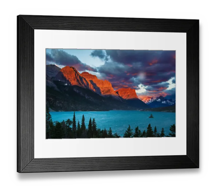 Framed Print : Sunrise at St. Mary Lake Framed Print : Sunrise at St. Mary Lake