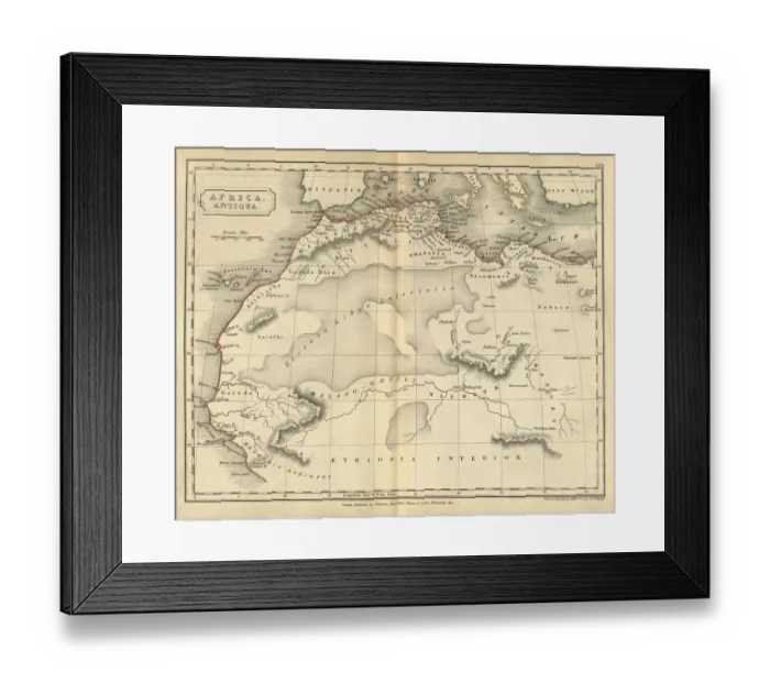 Framed Print : Antique map of Ancient North Africa, Atlas of Ancient Geography Framed Print : Antique map of Ancient North Africa, Atlas of Ancient Geography