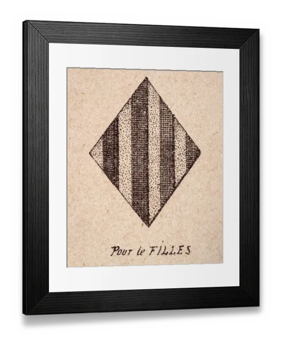 Framed Print : Vintage illustration, Symbol to represent females in heraldry Framed Print : Vintage illustration, Symbol to represent females in heraldry
