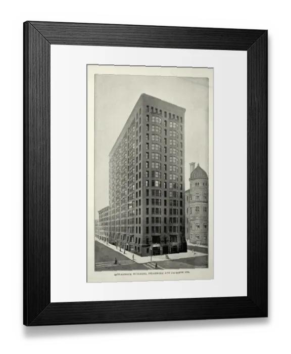 Framed Print : American Victorian architecture, The Monadnock Building is a 16-story skyscraper, Chicago, 19th Century Framed Print : American Victorian architecture, The Monadnock Building is a 16-story skyscraper, Chicago, 19th Century