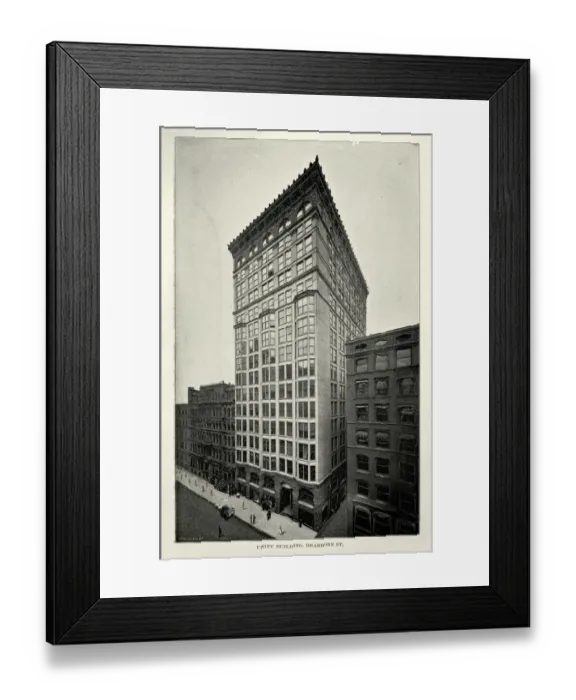 Framed Print : American Victorian architecture, Unity Building skyscraper, Chicago, 19th Century Framed Print : American Victorian architecture, Unity Building skyscraper, Chicago, 19th Century
