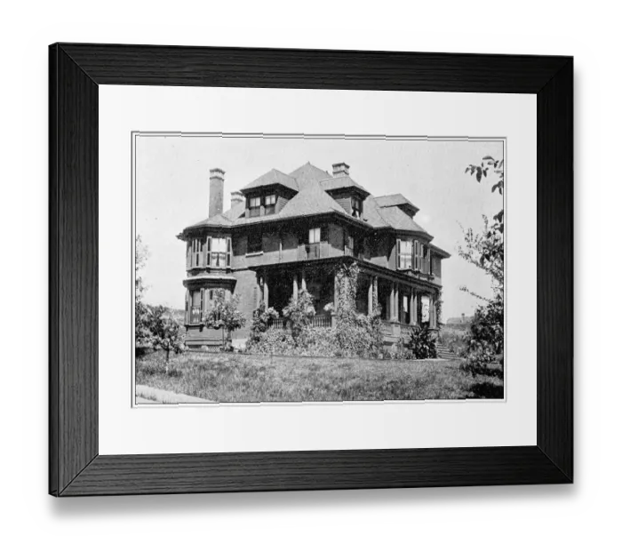 Framed Print : Antique photograph from Lawrence, Kansas, in 1898: University of Kansas, Chancellors Residence Framed Print : Antique photograph from Lawrence, Kansas, in 1898: University of Kansas, Chancellors Residence