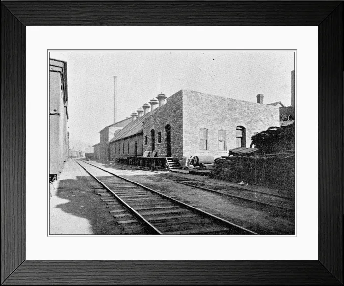 Framed Print : Antique photograph from Lawrence, Kansas, in 1898: Paper mill Framed Print : Antique photograph from Lawrence, Kansas, in 1898: Paper mill