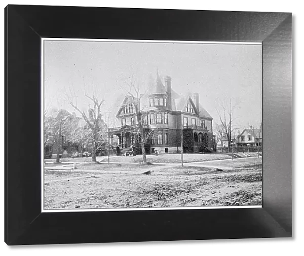 Antique photograph from Lawrence, Kansas, in 1898: House
