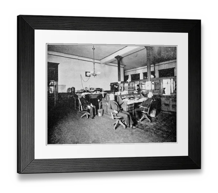 Framed Print : Antique photograph from Lawrence, Kansas, in 1898: Watkins National Bank Building Framed Print : Antique photograph from Lawrence, Kansas, in 1898: Watkins National Bank Building