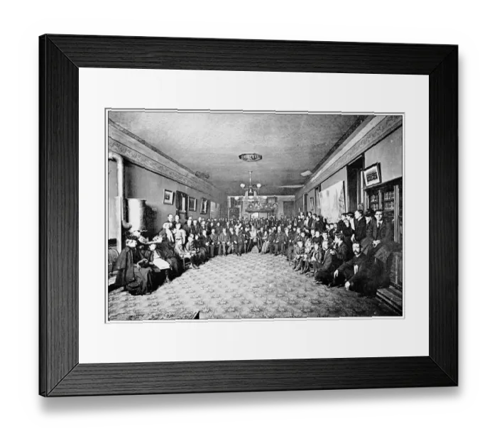 Framed Print : Antique photograph from Lawrence, Kansas, in 1898: Modern Woodmen of America Framed Print : Antique photograph from Lawrence, Kansas, in 1898: Modern Woodmen of America