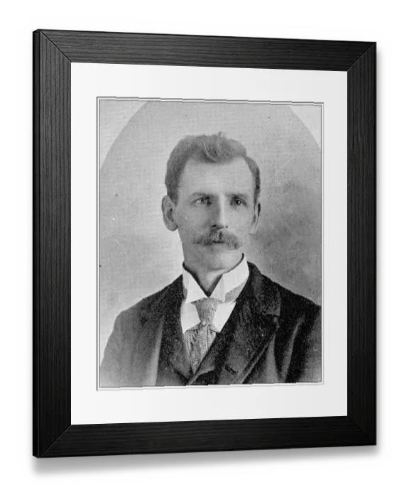Framed Print : Antique photograph from Lawrence, Kansas, in 1898: John P Nace, Assistant Postmaster Framed Print : Antique photograph from Lawrence, Kansas, in 1898: John P Nace, Assistant Postmaster