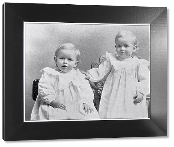 Antique photograph from Lawrence, Kansas, in 1898: Twins, Ernst and Rudolph