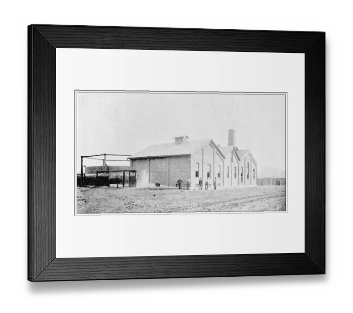 Framed Print : Antique photograph from Lawrence, Kansas, in 1898: Gas Plant Framed Print : Antique photograph from Lawrence, Kansas, in 1898: Gas Plant