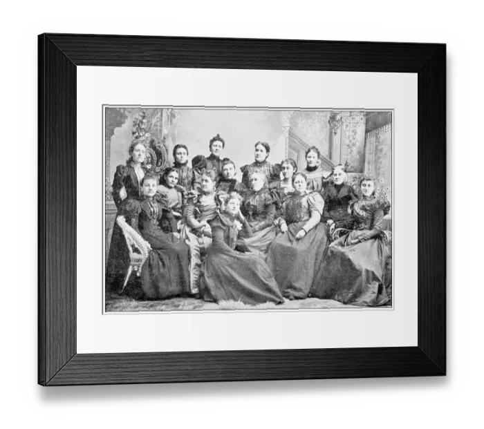 Framed Print : Antique photograph from Lawrence, Kansas, in 1898: Review Club Framed Print : Antique photograph from Lawrence, Kansas, in 1898: Review Club