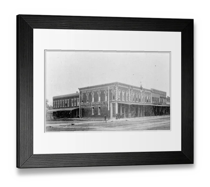 Framed Print : Antique photograph from Lawrence, Kansas, in 1898: YMCA Framed Print : Antique photograph from Lawrence, Kansas, in 1898: YMCA