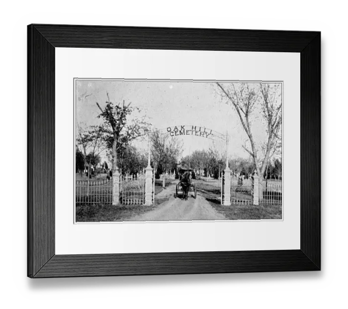 Framed Print : Antique photograph from Lawrence, Kansas, in 1898: Oak Hill Cemetery Framed Print : Antique photograph from Lawrence, Kansas, in 1898: Oak Hill Cemetery