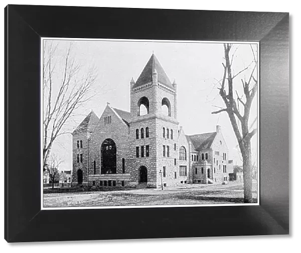 Antique photograph from Lawrence, Kansas, in 1898: Methodist Episcopal Church
