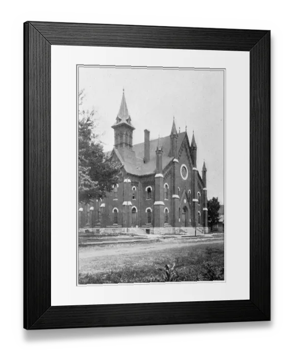 Framed Print : Antique photograph from Lawrence, Kansas, in 1898: Plymouth Congregational Church Framed Print : Antique photograph from Lawrence, Kansas, in 1898: Plymouth Congregational Church