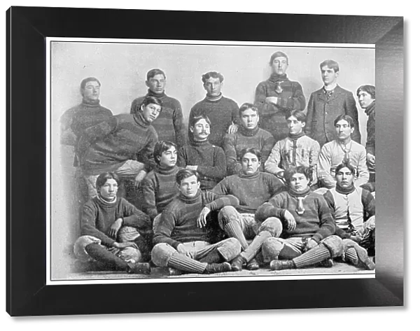 Antique photograph from Lawrence, Kansas, in 1898: Haskell Institute football team 1897