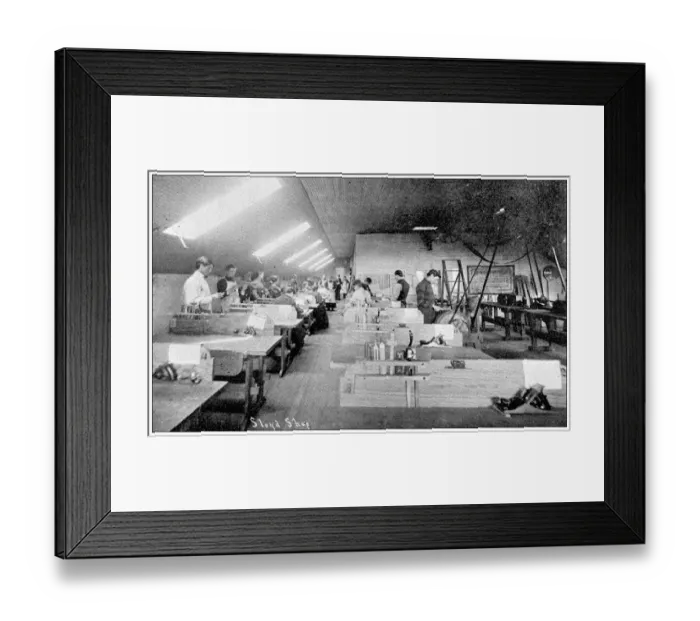 Framed Print : Antique photograph from Lawrence, Kansas, in 1898: Haskell Institute, Sloyd Shop Framed Print : Antique photograph from Lawrence, Kansas, in 1898: Haskell Institute, Sloyd Shop