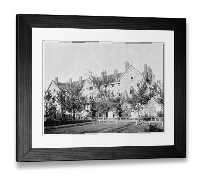 Framed Print : Antique photograph from Lawrence, Kansas, in 1898: Haskell Institute, Large Boys Building Framed Print : Antique photograph from Lawrence, Kansas, in 1898: Haskell Institute, Large Boys Building