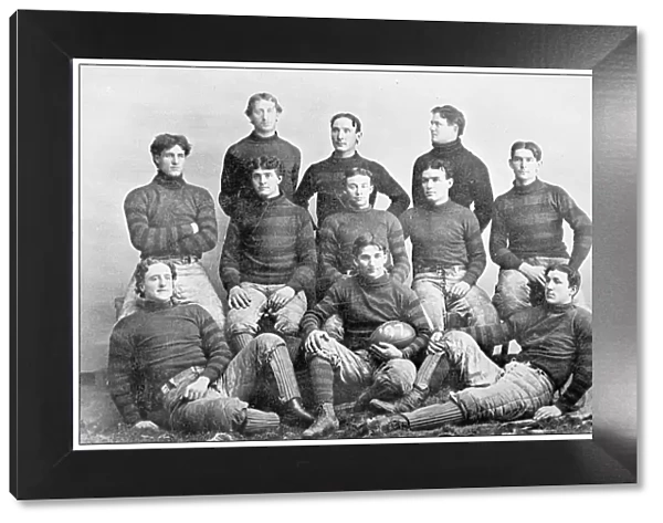 Antique photograph from Lawrence, Kansas, in 1898: University of Kansas Football Team