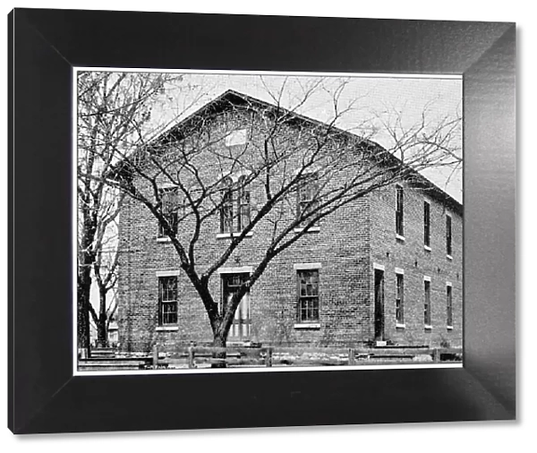 Antique photograph from Lawrence, Kansas, in 1898: Lincoln School
