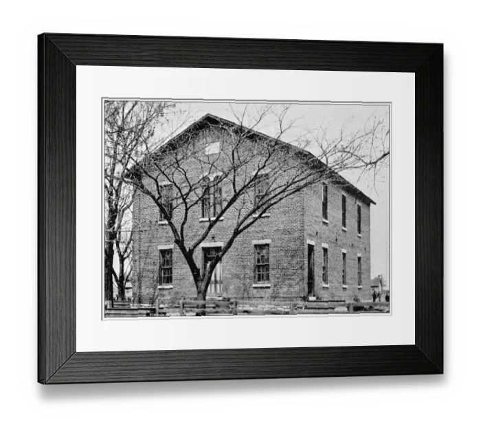 Framed Print : Antique photograph from Lawrence, Kansas, in 1898: Lincoln School Framed Print : Antique photograph from Lawrence, Kansas, in 1898: Lincoln School