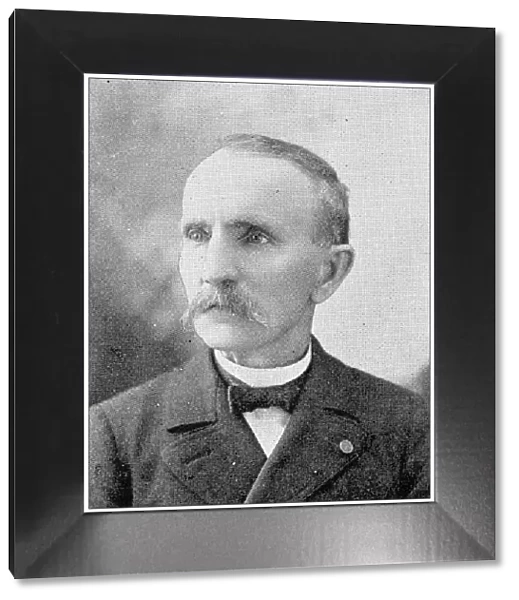 Antique photograph from Lawrence, Kansas, in 1898: A G Honnold, City clerk