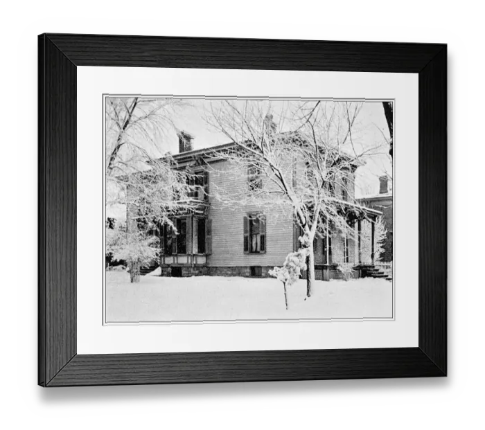 Framed Print : Antique photograph from Lawrence, Kansas, in 1898: Residential building, exterior Framed Print : Antique photograph from Lawrence, Kansas, in 1898: Residential building, exterior