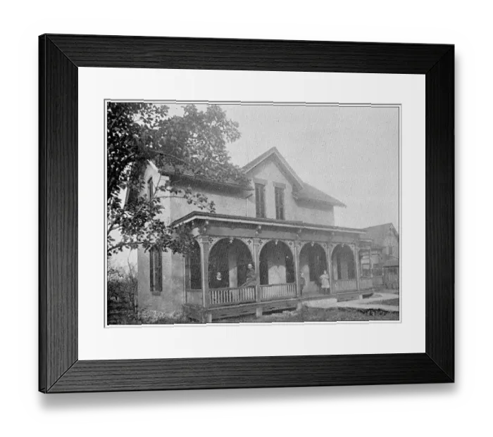 Framed Print : Antique photograph from Lawrence, Kansas, in 1898: Residential building, exterior Framed Print : Antique photograph from Lawrence, Kansas, in 1898: Residential building, exterior
