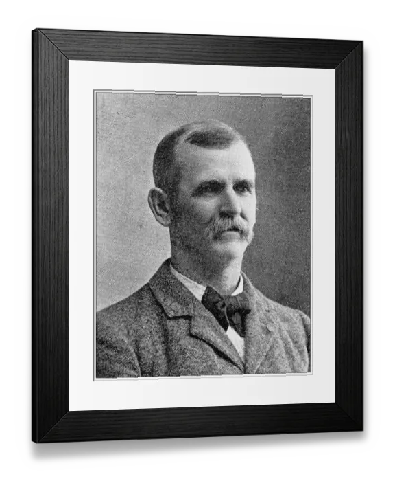 Framed Print : Antique photograph from Lawrence, Kansas, in 1898: Chas H Hoyt, Railway mail service