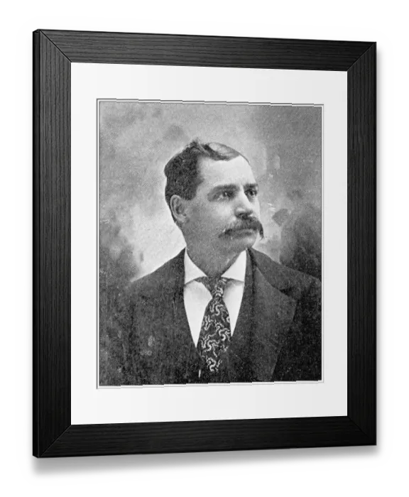 Framed Print : Antique photograph from Lawrence, Kansas, in 1898: N C Johnson, Railway mail service
