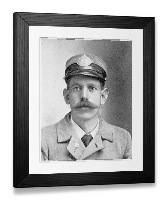 Framed Print : Antique photograph from Lawrence, Kansas, in 1898: Grant Mull, Letter Carrier Framed Print : Antique photograph from Lawrence, Kansas, in 1898: Grant Mull, Letter Carrier