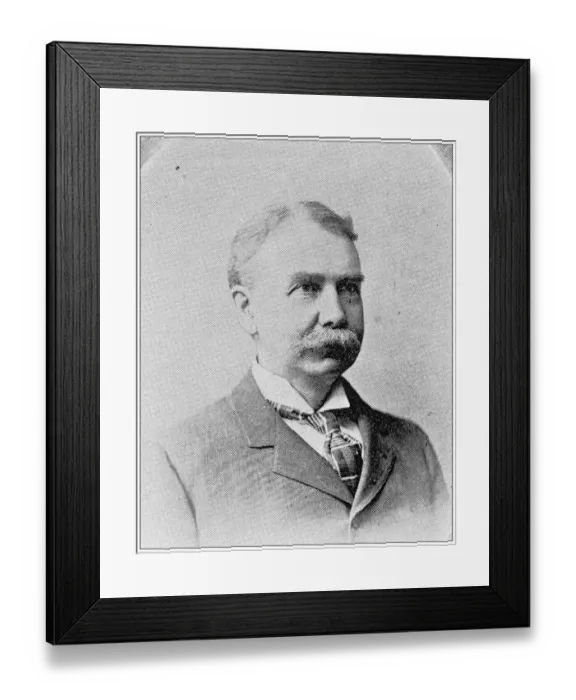 Framed Print : Antique photograph from Lawrence, Kansas, in 1898: George Innis, Postmaster Framed Print : Antique photograph from Lawrence, Kansas, in 1898: George Innis, Postmaster