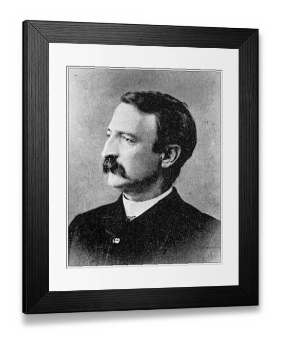 Framed Print : Antique photograph from Lawrence, Kansas, in 1898: Osbun Shannon, postmaster Framed Print : Antique photograph from Lawrence, Kansas, in 1898: Osbun Shannon, postmaster