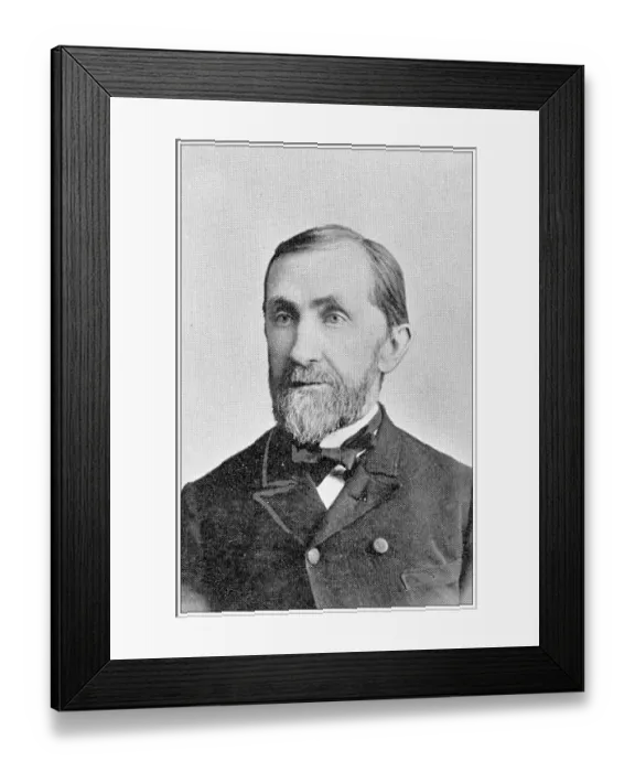 Framed Print : Antique photograph from Lawrence, Kansas, in 1898: John H Shimmons, postmaster Framed Print : Antique photograph from Lawrence, Kansas, in 1898: John H Shimmons, postmaster