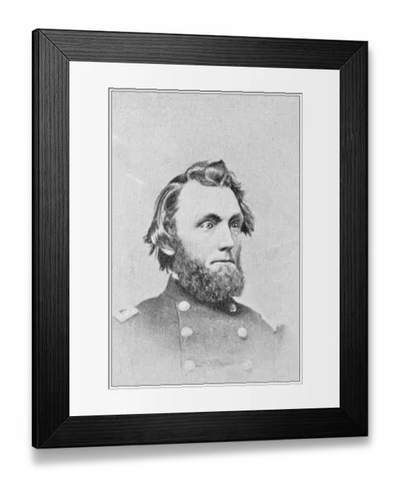 Framed Print : Antique photograph from Lawrence, Kansas, in 1898: Josiah Miller, postmaster