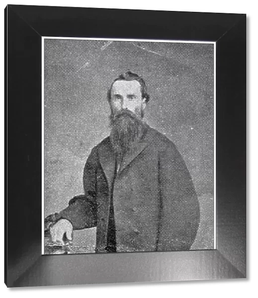 Antique photograph from Lawrence, Kansas, in 1898: James Garvin, postmaster