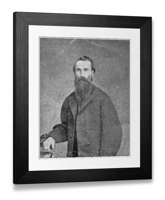 Framed Print : Antique photograph from Lawrence, Kansas, in 1898: James Garvin, postmaster Framed Print : Antique photograph from Lawrence, Kansas, in 1898: James Garvin, postmaster