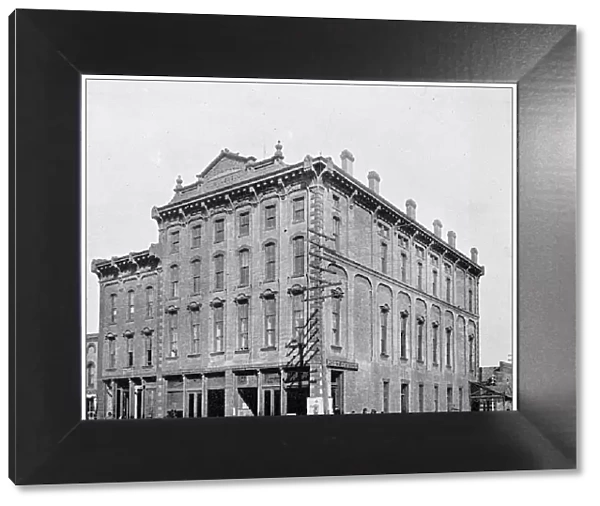 Antique photograph from Lawrence, Kansas, in 1898: Lawrence post office