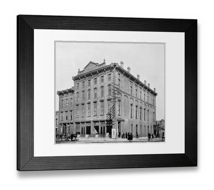 Framed Print : Antique photograph from Lawrence, Kansas, in 1898: Lawrence post office Framed Print : Antique photograph from Lawrence, Kansas, in 1898: Lawrence post office