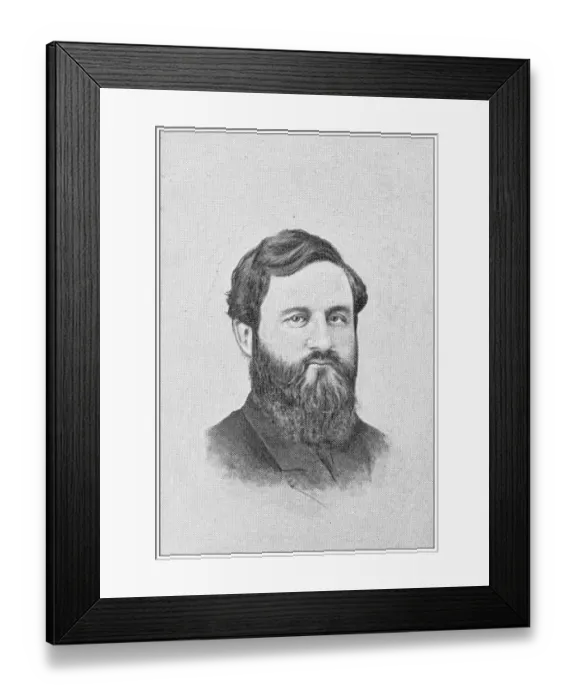 Framed Print : Antique photograph from Lawrence, Kansas, in 1898: Carmi W Babcock, First Postmaster Framed Print : Antique photograph from Lawrence, Kansas, in 1898: Carmi W Babcock, First Postmaster